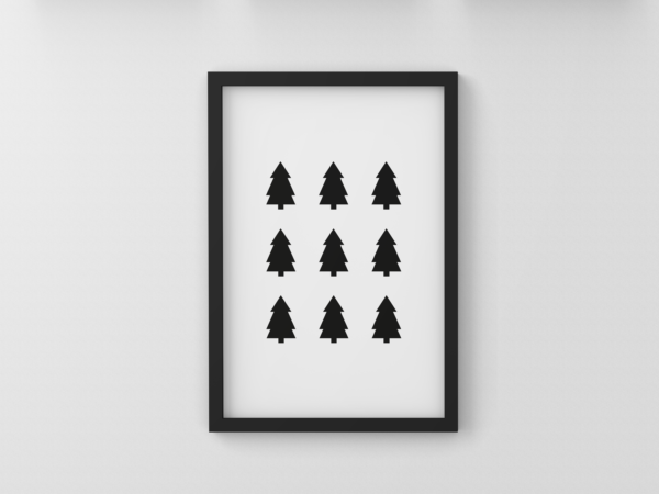 Vánoční plakát stromečky
