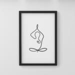 Plakát MINIMAL - silueta, meditace