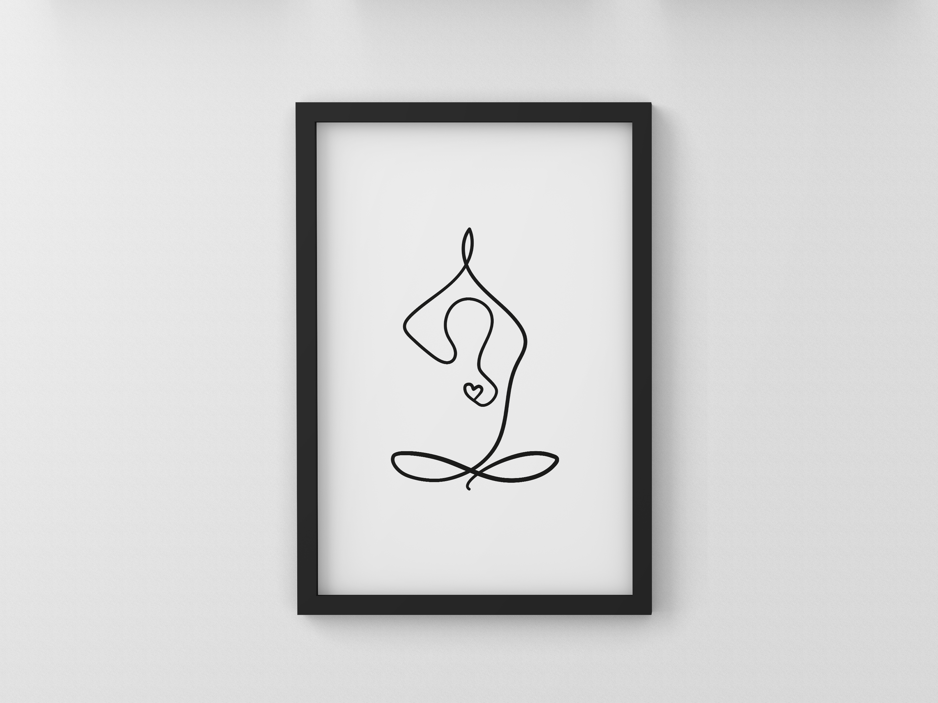 Plakát MINIMAL - silueta, meditace