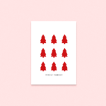 Stromečky červené MINIMAL – přání (karta)